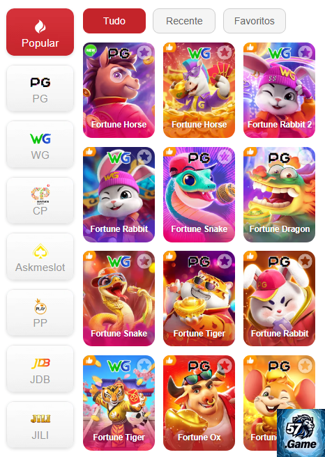 Experiência de Jogos 57game.com